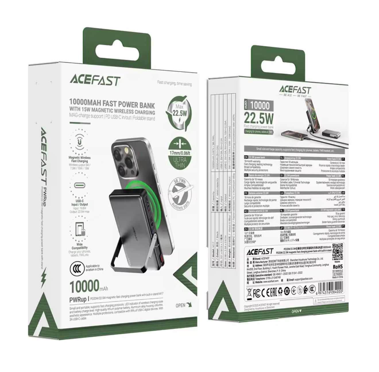 ACEFAST M17 Magnetic Power Bank 10000mAh 22.5W