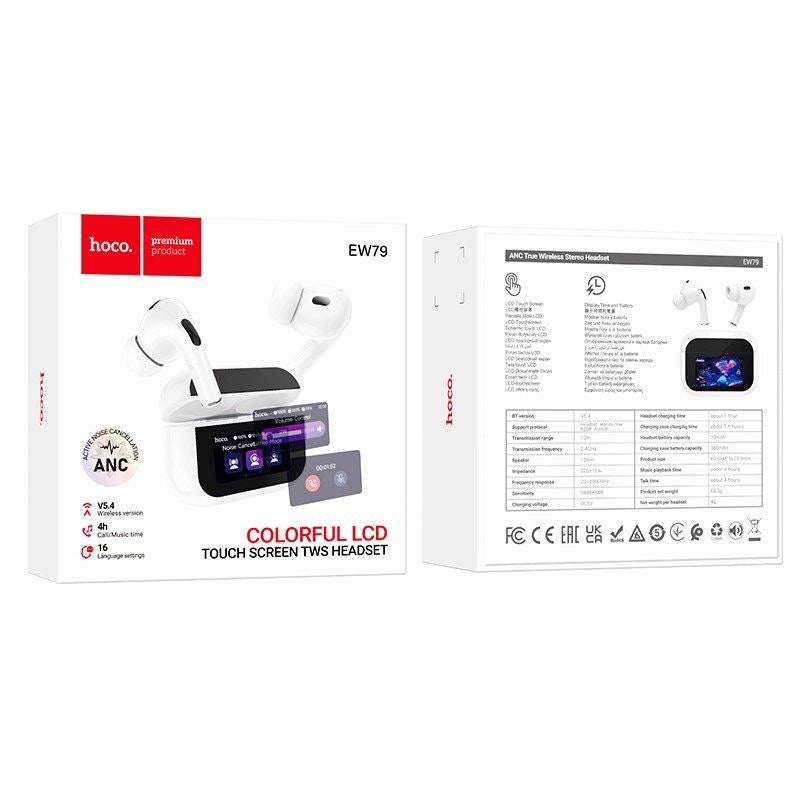 HOCO EW79 Colorful LCD Touch Screen ANC Earbuds