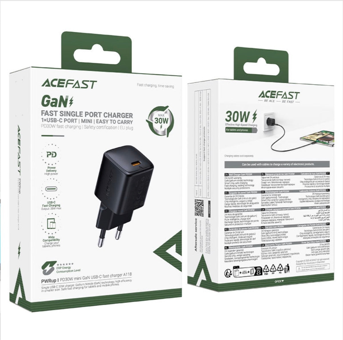 ACEFAST A118 GaN USB-C Fast Charger 30W