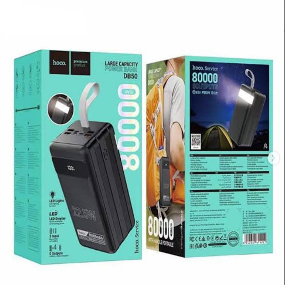 Hoco DB50 Power Bank 80000mAh with LED Light