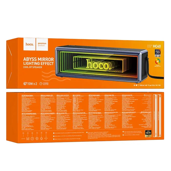 HOCO HC40 Abyss Mirror Lighting Effect Bluetooth Speaker