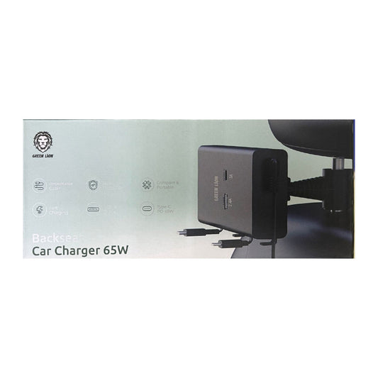 Green Lion Backseat Car Charger 65W Fast Charging Station