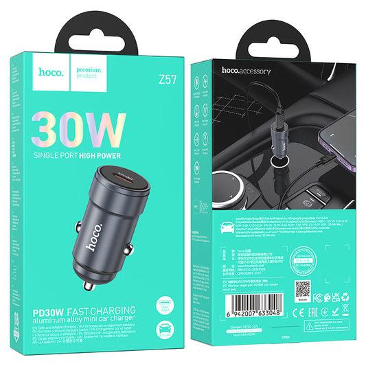 Hoco Z57 30W PD Fast Car Charger