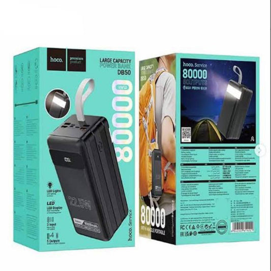 Hoco DB50 Power Bank 80000mAh with LED Light