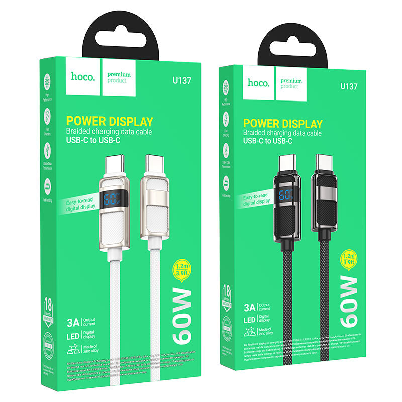 HOCO U137 60W USB-C to USB-C Fast Charging Cable